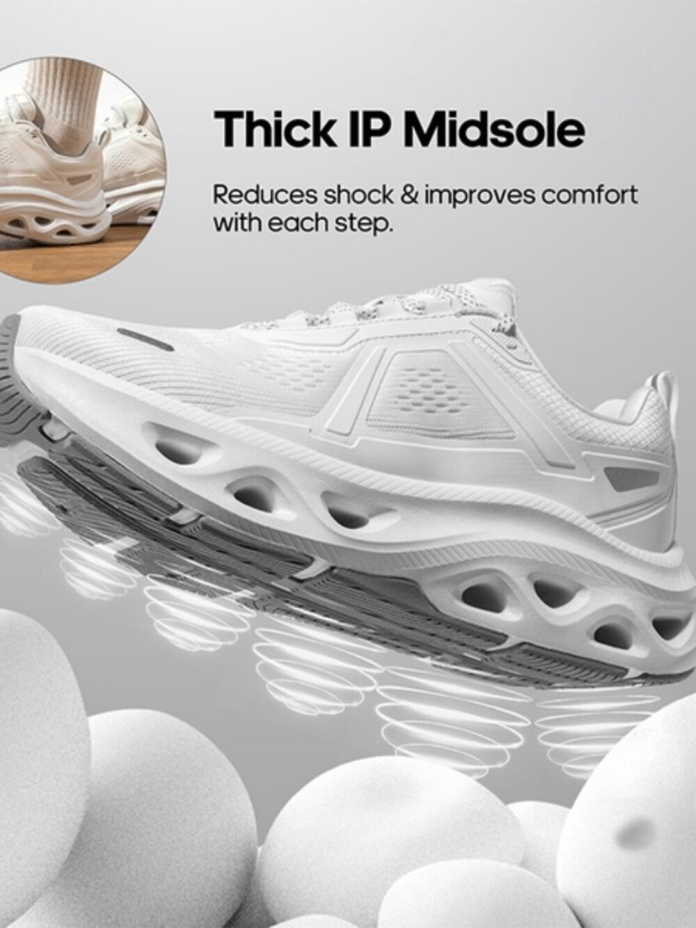 Nortiv 8 Women's Comfortable Lifestyle Sneakers - Color: White-New - Size: 8.5 - Picture 2 of 11